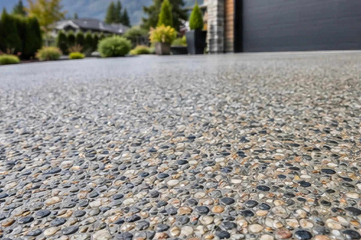 Concrete Driveways finished detail in Chilliwack, British Columbia