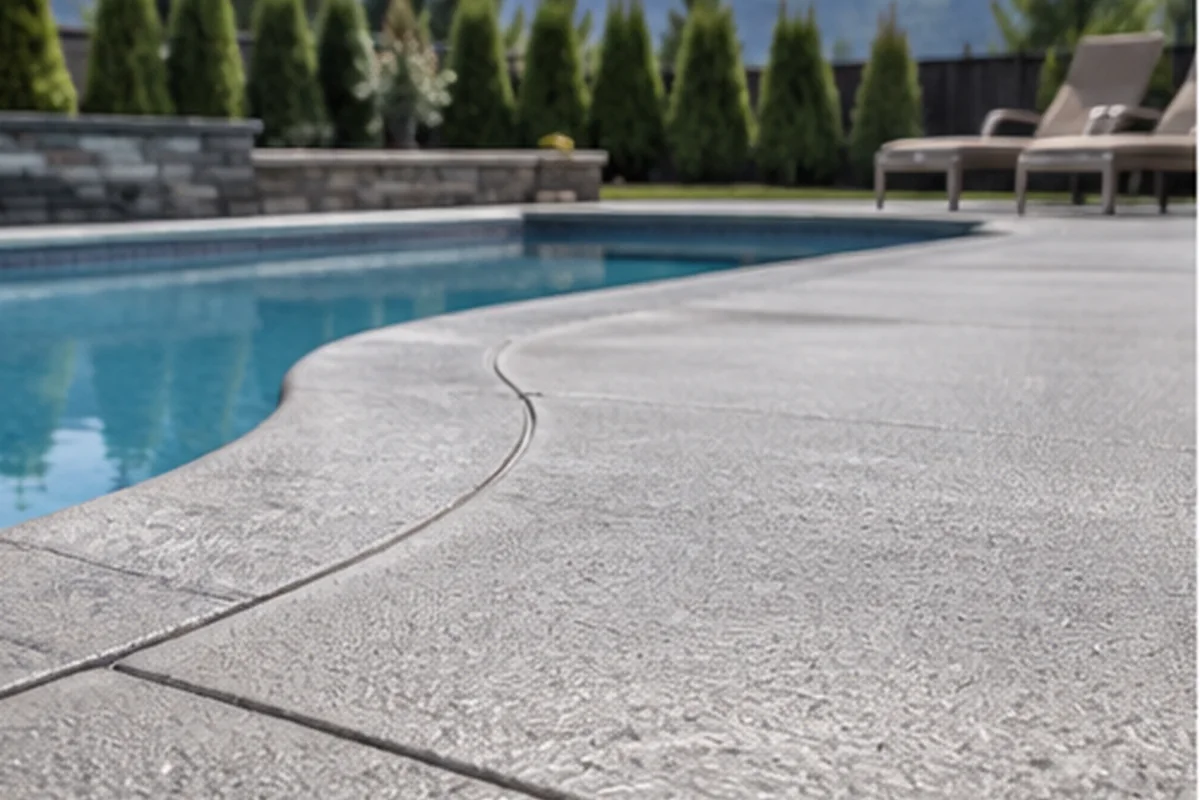 Pool Decks finished detail in Chilliwack, British Columbia